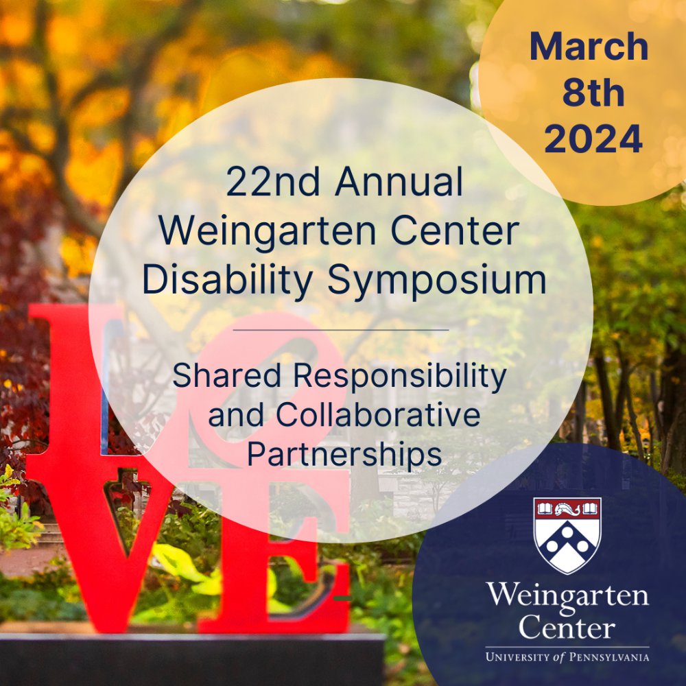 An image for 22nd Annual Weingarten Center Disability Symposium