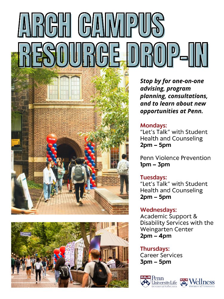 An image for ARCH Drop-In Hours: Penn Violence Prevention