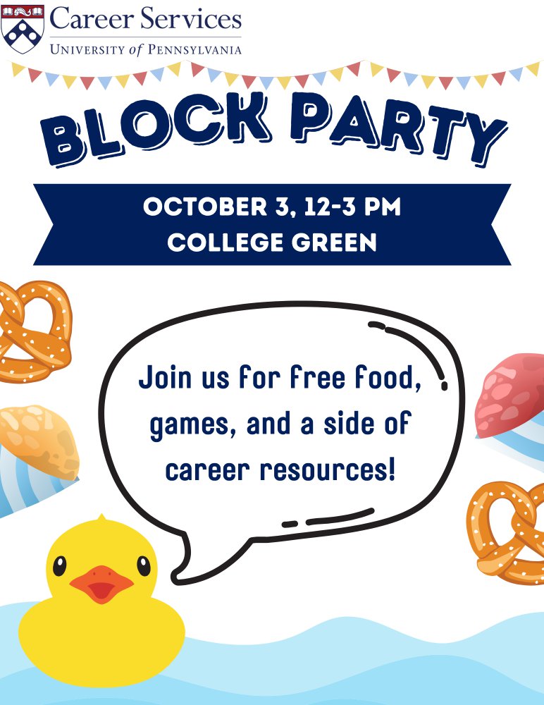An image for Block Party with Penn Career Services