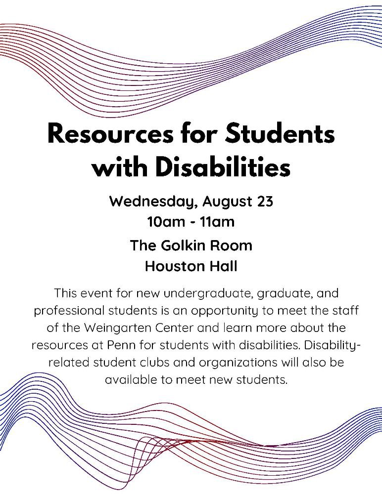An image for Resources for Students with Disabilities - NSO event
