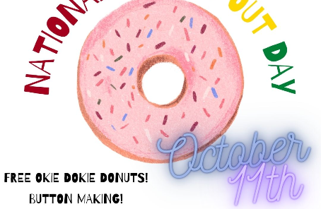 An image for National Coming Out Day Donuts, Buttons, and Pix, oh my!
