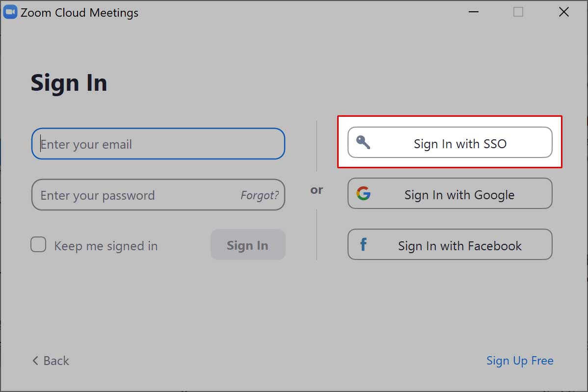 Sign in to Zoom